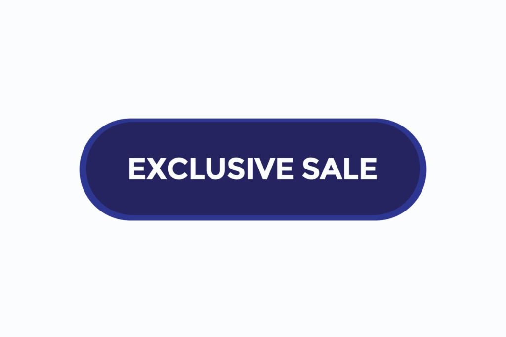 Exclusive Sale Button. Speech Bubble, Banner Label Exclusive Sale ...