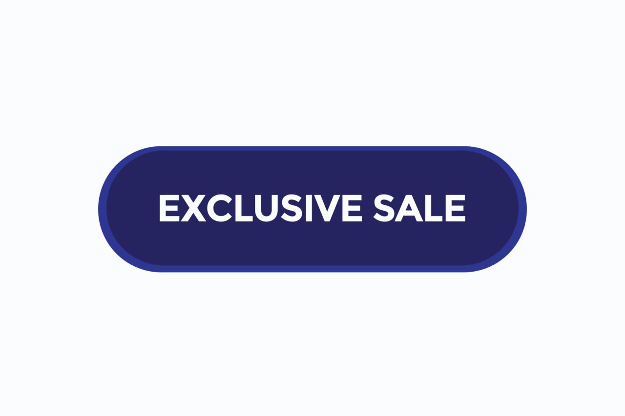 Exclusive Sale Button. Speech Bubble, Banner Label Exclusive Sale ...