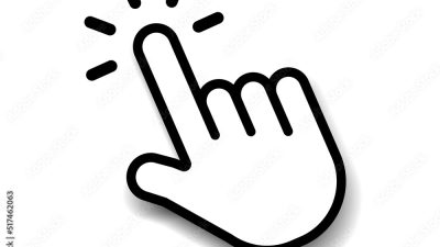 Mouse click cursor set. Hand Cursor. Click icon. Mouse pointer set ...