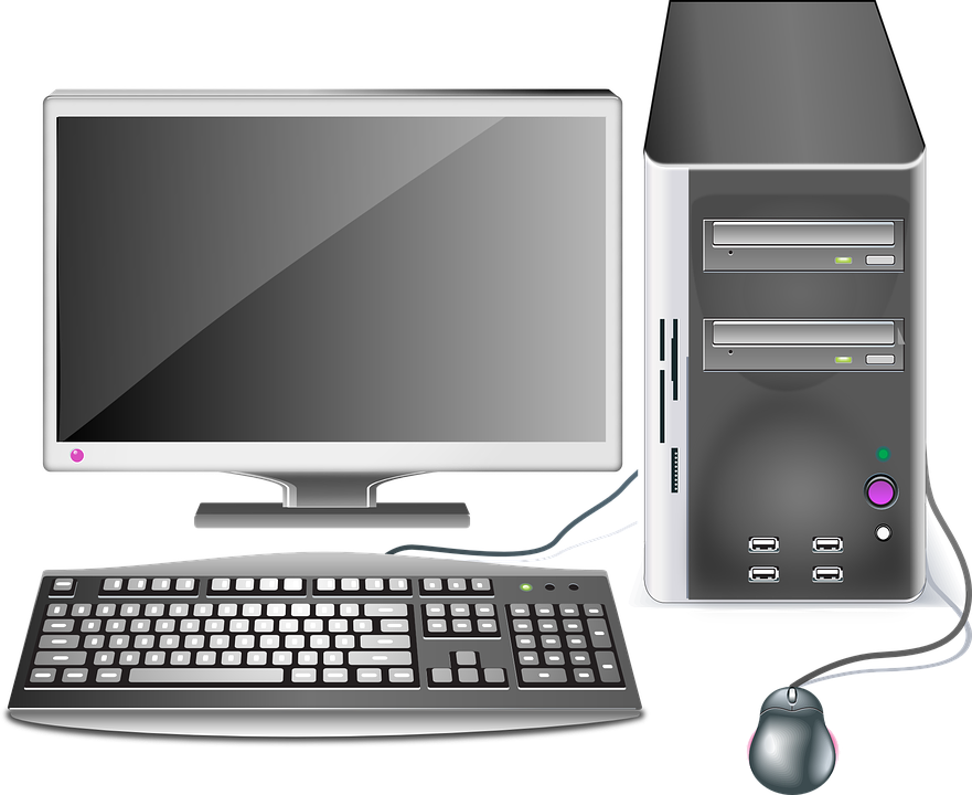 Computer Schreibtisch Arbeitsplatz · Kostenlose Vektorgrafik auf Pixabay
