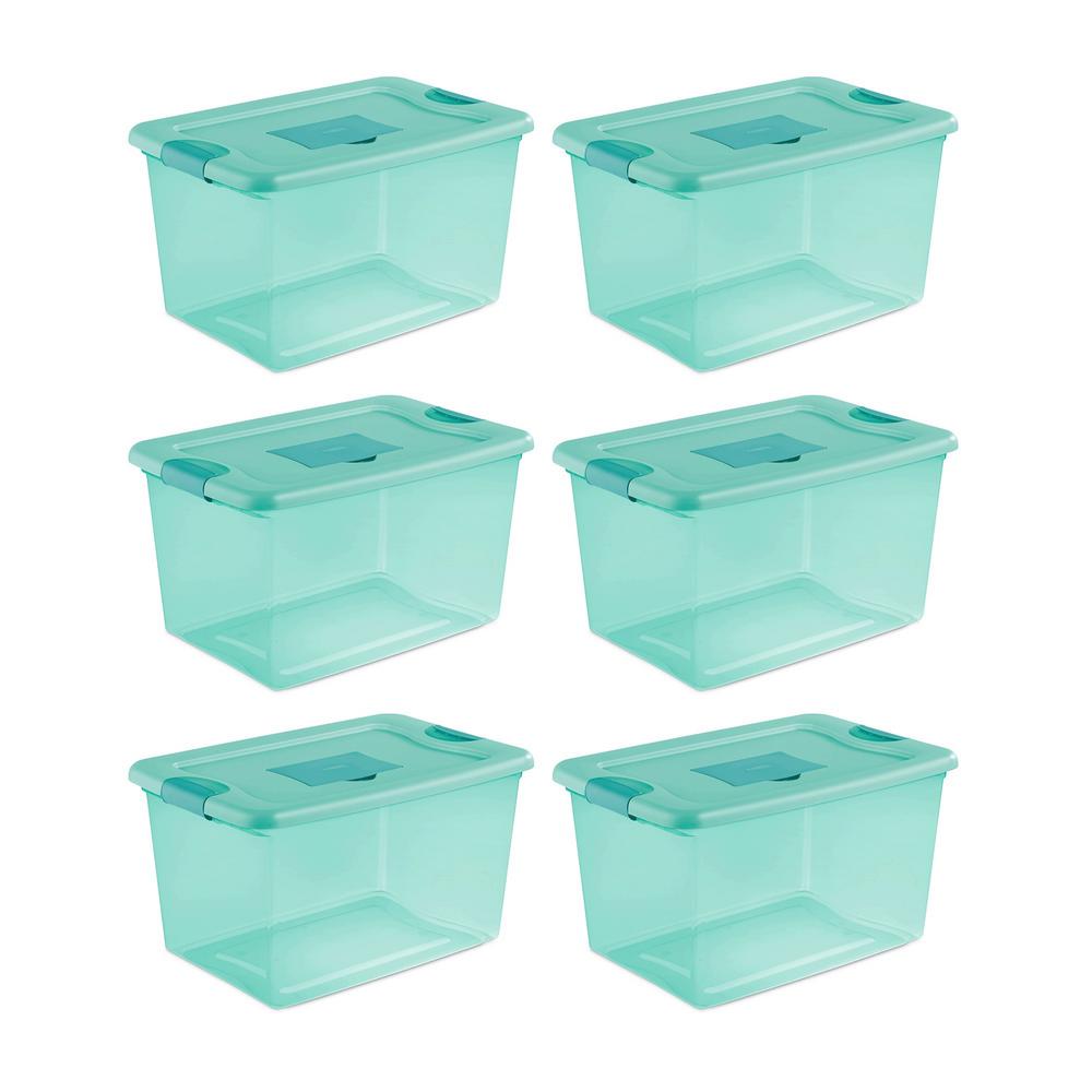 Clear storage bins